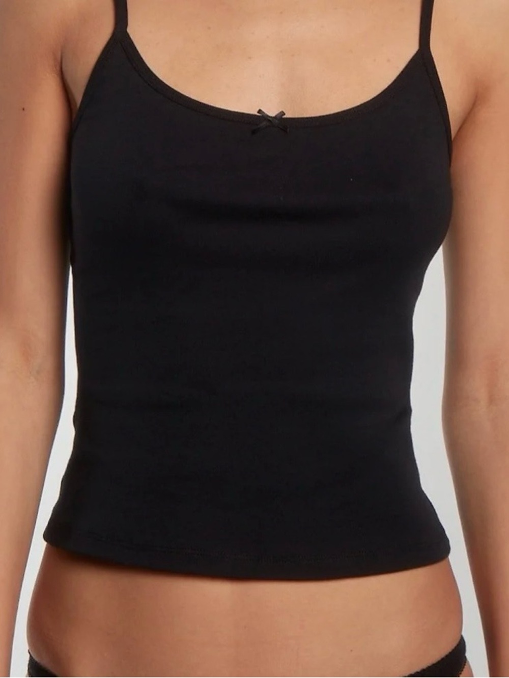 COUCOU The Tank in Black Cotton Jersey